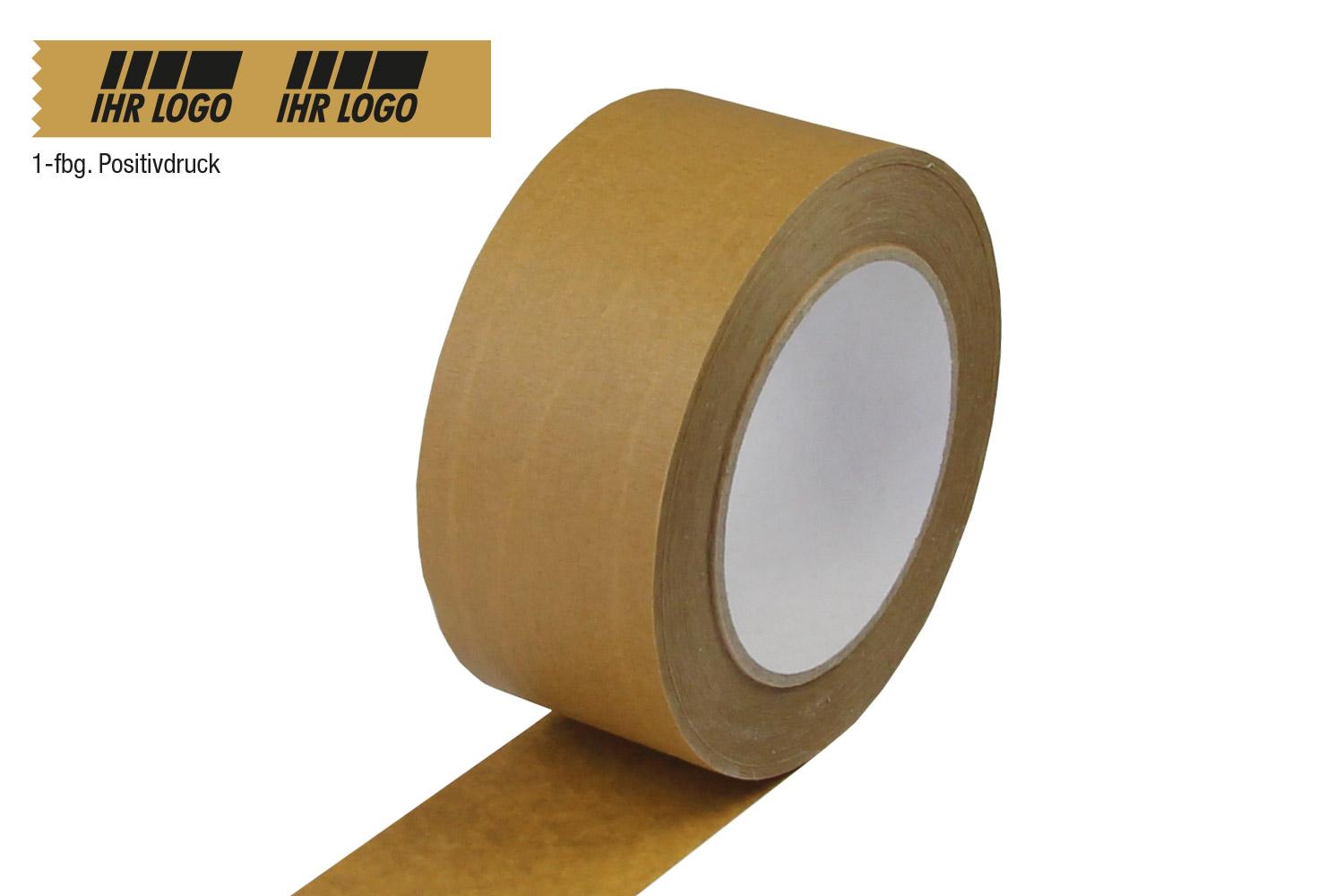 Papier-Packband braun, fadenverstärkt, 1- bis 3-farbig bedruckt, 130 µ