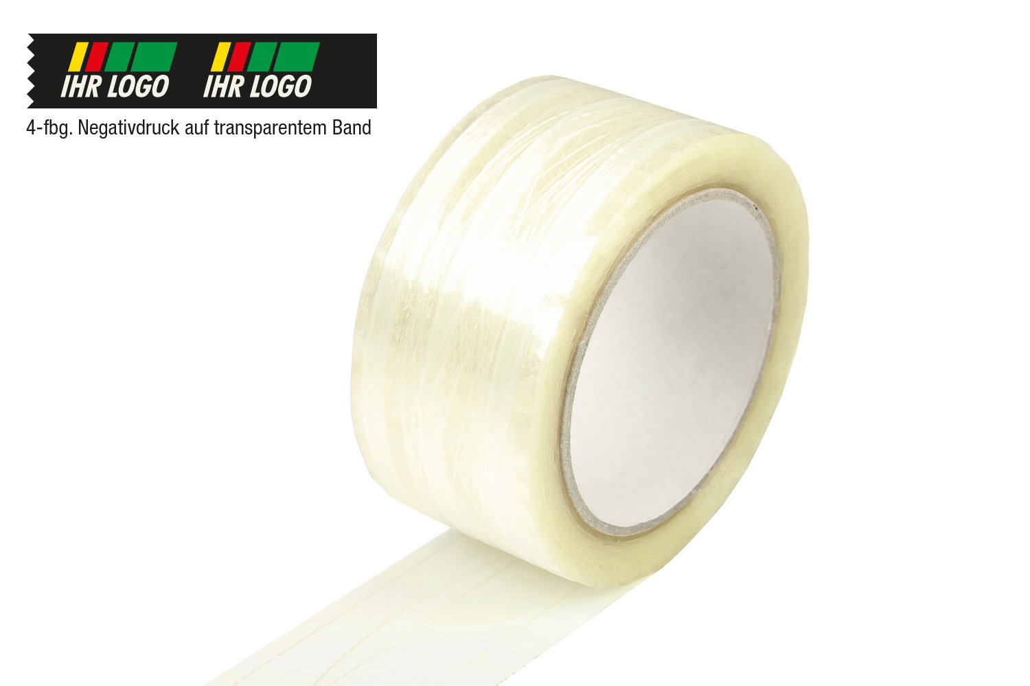 PVC-Klebeband, fadenverstärkt, 4-farbig Negativdruck, 55 µ