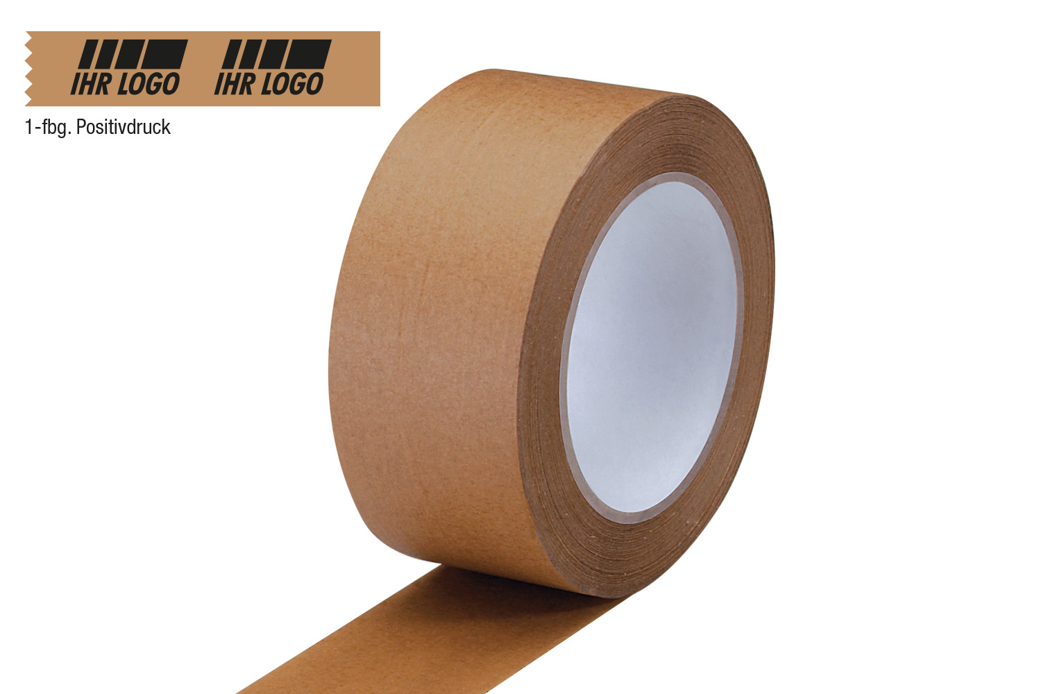 Papier-Packband, braun, 1- bis 3-farbig bedruckt, 130 µ